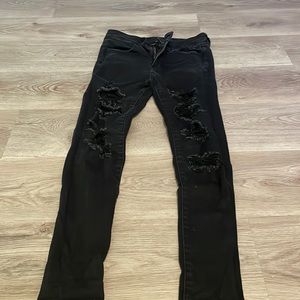 ripped black american eagle jeans
